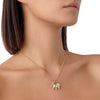 Signature 18K Yellow Gold Three Charm Rock Crystal, Moonstone & Diamond Chain Necklace