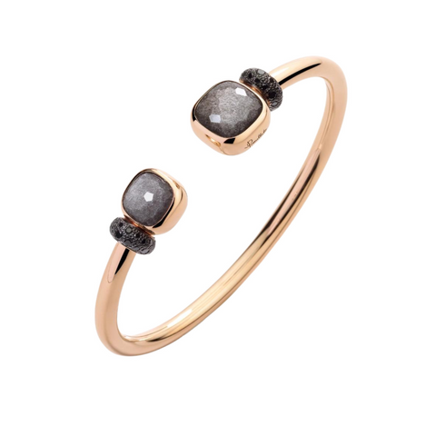 Nudo 18K Rose Gold Obsedian & Black Diamond Bracelet