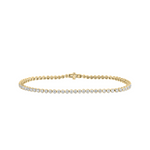 Classica 18K Yellow Gold Round Cut Classic Diamond Tennis Bracelet