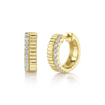 Kate 14K Yellow Gold Diamond Huggie Earrings