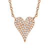 Kate 14K Rose Gold 0.11 ct Diamond Pavé Small Heart Necklace