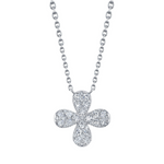 Kate 14K White Gold 0.51 ct Diamond Flower Pavé Necklace