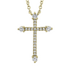 Kate 14K Yellow Gold 0.17 ct Diamond Pavé Cross Necklace