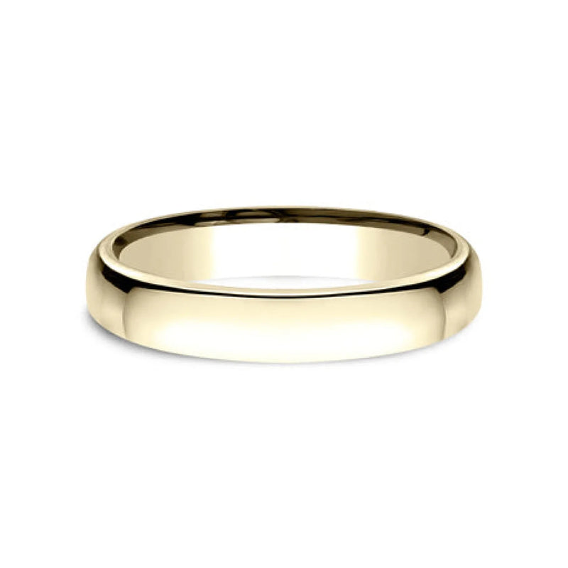 18K Yellow Gold Euro Dome Comfort Fit 3.5 Wedding Band Ring