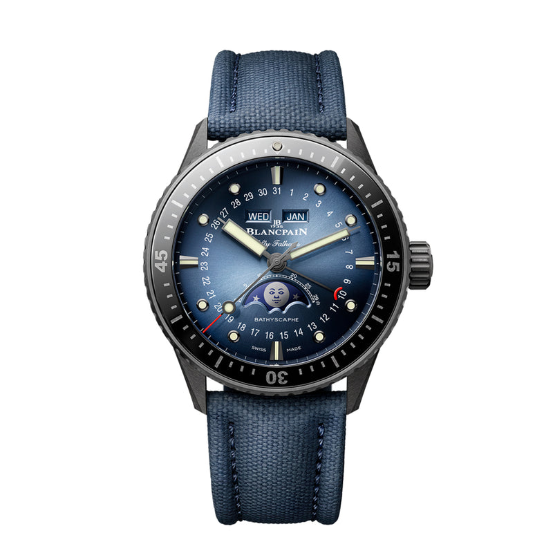 Blancpain Watches - FIFTY FATHOMS BATHYSCAPHE QUANTIÈME COMPLET PHASES DE LUNE | Manfredi Jewels