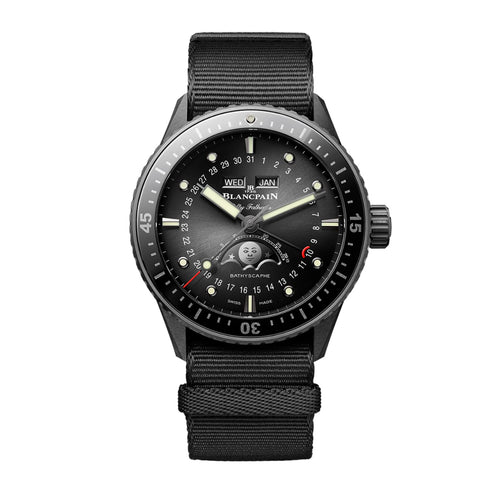 Blancpain Watches - FIFTY FATHOMS BATHYSCAPHE QUANTIÈME COMPLET PHASES DE LUNE | Manfredi Jewels