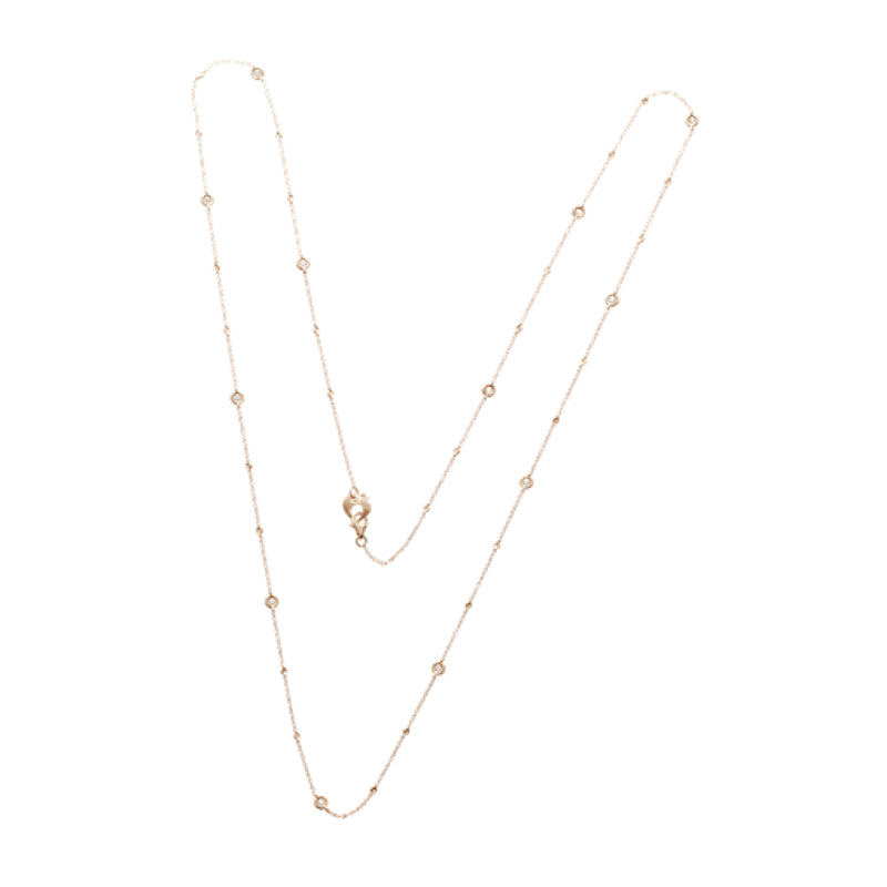 Chantecler Capri Jewelry - Accessori 18K Rose Gold and Diamonds Capri Long Chain | Manfredi Jewels