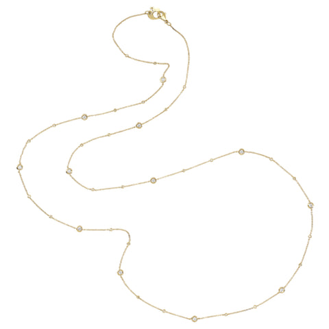 Accessori 18K Yellow Gold and Diamonds Capri Long Chain