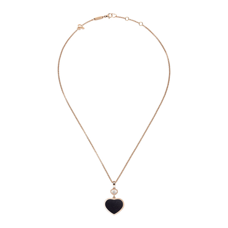 Chopard Jewelry - Happy Hearts Ethical Rose Gold Diamond Blue Goldstone Pendant Necklace | Manfredi Jewels