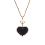 Chopard Jewelry - Happy Hearts Ethical Rose Gold Diamond Blue Goldstone Pendant Necklace | Manfredi Jewels