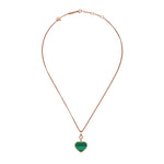 Chopard Jewelry - Happy Hearts Ethical Rose Gold Diamond Malachite Pendant Necklace | Manfredi Jewels