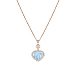 Chopard Jewelry - Happy Hearts Ethical Rose Gold Diamond Turquoise Mother of Pearl Pendant Necklace | Manfredi Jewels