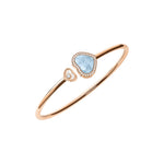 Chopard Jewelry - Happy Hearts Ethical Rose Gold Turquoise Mother of Pearl Bangle Bracelet | Manfredi Jewels