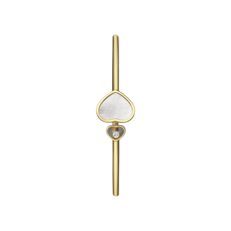 Chopard Jewelry - Happy Hearts Ethical Yellow Gold Mother of Pearl Bangle Bracelet | Manfredi Jewels