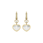 Chopard Jewelry - Happy Hearts Ethical Yellow Gold Mother of Pearl & Diamond Earrings | Manfredi Jewels