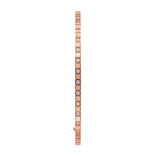 Chopard Jewelry - Ice Cube Ethical Rose Gold Half-Set Diamonds Bangle | Manfredi Jewels