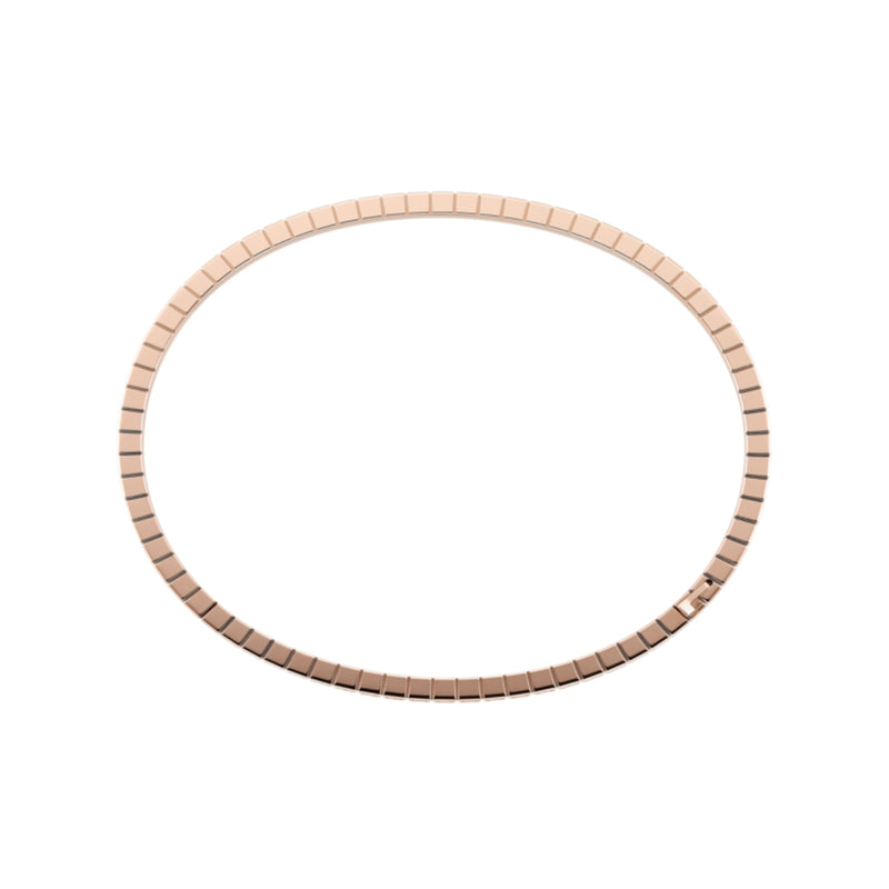 Chopard Jewelry - Ice Cube Ethical Rose Gold Half-Set Diamonds Bangle | Manfredi Jewels