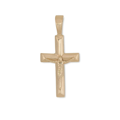 14K Medium Angled Cross