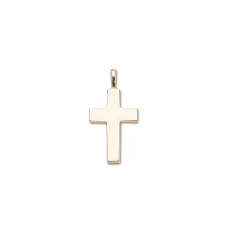 SOLID 14K-Y MEDIUM PLAIN CROSS