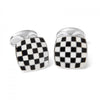 Deakin & Francis Accessories - Sterling Silver Enamel Checkerboard Cufflinks | Manfredi Jewels