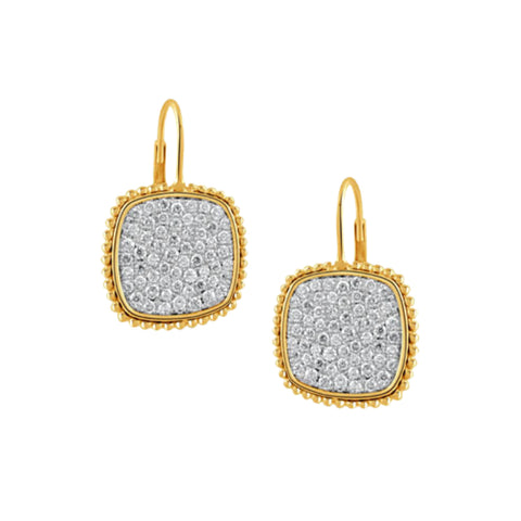 Byzantine 18K Yellow Gold Diamond Pavé Drop Earrings