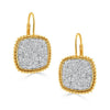 Doves Jewelry - Byzantine 18K Yellow Gold Diamond Pavé Drop Earrings | Manfredi Jewels