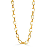 Doves Jewelry - Fancy 18K Yellow Gold Box Big Link Chain Necklace | Manfredi Jewels