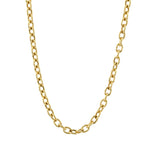 Doves Jewelry - Fancy 18K Yellow Gold Oval Large Link Chain Necklace | Manfredi Jewels