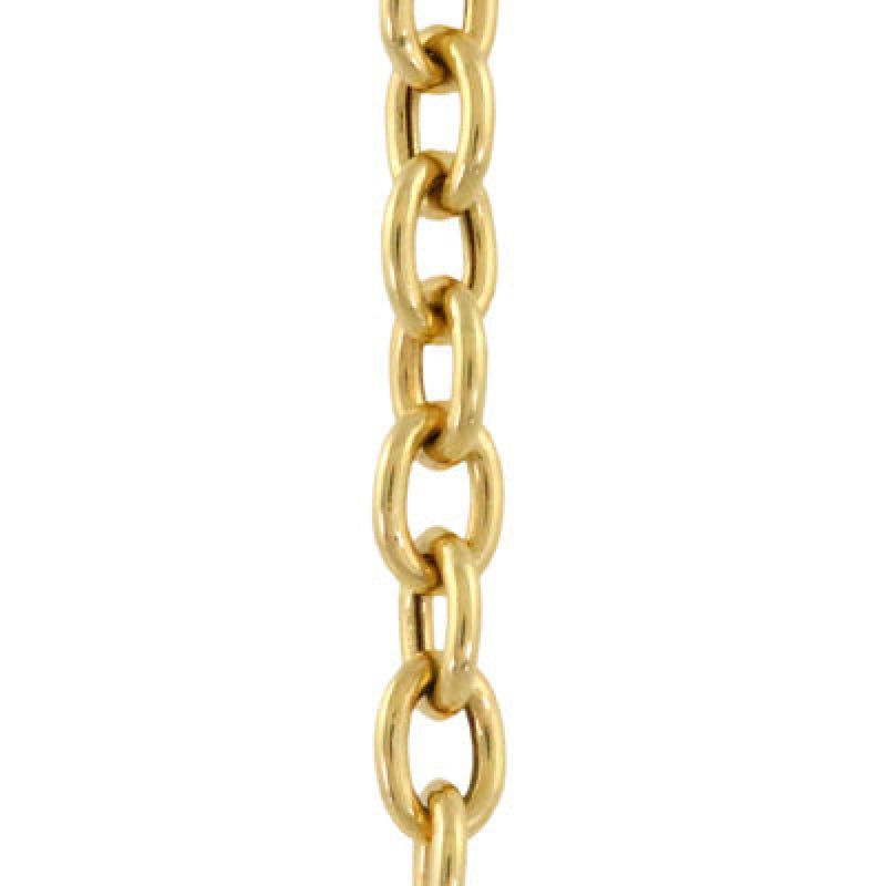 Doves Jewelry - Fancy 18K Yellow Gold Oval Large Link Chain Necklace | Manfredi Jewels