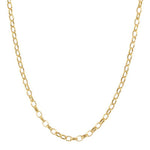 Doves Jewelry - Fancy 18K Yellow Gold Oval Link Chain Necklace | Manfredi Jewels