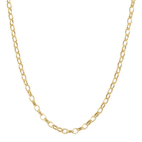 Doves Jewelry - Fancy 18K Yellow Gold Oval Link Chain Necklace | Manfredi Jewels