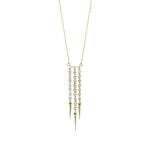 Doves Jewelry - Fashion 18K Yellow Gold Diamond Multi Drop Necklace | Manfredi Jewels