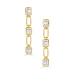 Doves Jewelry - Mondrian 18K Yellow Gold Diamond Drop Earrings | Manfredi Jewels