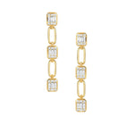 Doves Jewelry - Mondrian 18K Yellow Gold Diamond Drop Earrings | Manfredi Jewels