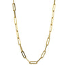 Doves Jewelry - Paperclip 18K Yellow Gold Extra Large Link Chain Necklace | Manfredi Jewels