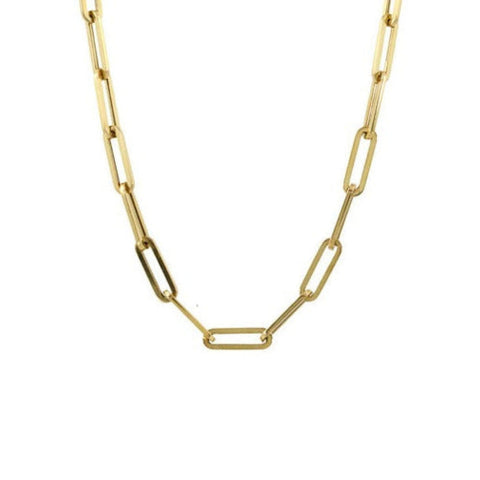 Paperclip 18K Yellow Gold Extra Large Link Chain Necklace