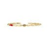 Etho Maria Jewelry - Noble 18K Yellow Gold Brown Diamond and Red Ceramic Bangle Bracelet (Copy) | Manfredi Jewels