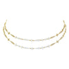 Etho Maria Jewelry - Noble 18K Yellow Gold Brown Diamond and White Ceramic Double Row Necklace | Manfredi Jewels