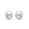 Akoya Pearl 18K Yellow Gold Stud 8mm White A Stud Earrings