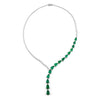 Facet Barcelona Jewelry - Red Carpet 14K White Gold Mixed Cuts 25.42 ct Emerald & Diamond Necklace | Manfredi Jewels