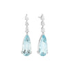 Facet Barcelona Jewelry - Red Carpet 18K White Gold 6.54 ct Aquamarine & Diamond Drop Earrings | Manfredi Jewels