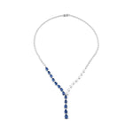 Facet Barcelona Jewelry - Red Carpet 18K White Gold Mixed Cuts 31.91 ct Sapphire & Diamond Necklace | Manfredi Jewels