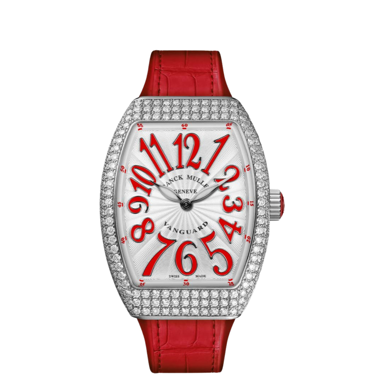 Franck Muller Vanguard Lady V32 Red Gem Set New Watches Manfredi Jewels