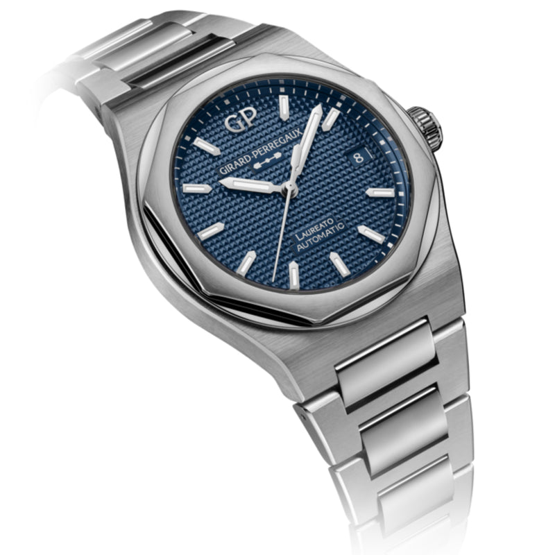 Girard-Perregaux New Watches - LAUREATO 38MM MIDNIGHT BLUE | Manfredi Jewels