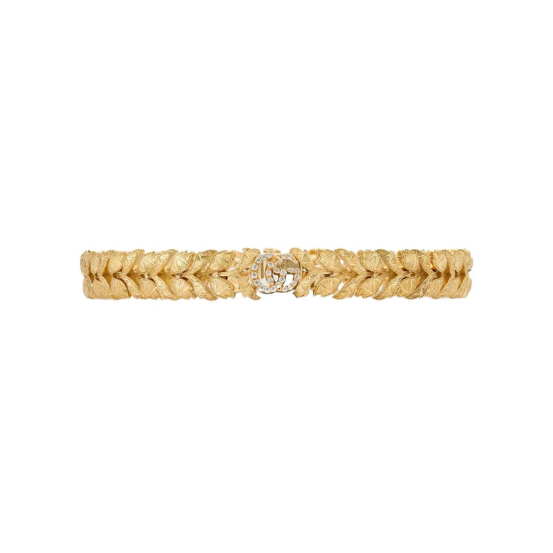 Gucci 18k Yellow Gold 0.39cttw Diamond Gucci Flora Bracelet Size Medium  YBA702386001017 | Mayors