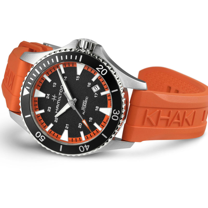 Hamilton Watches - KHAKI NAVY SCUBA AUTO - TANGERINE ORANGE | Manfredi Jewels