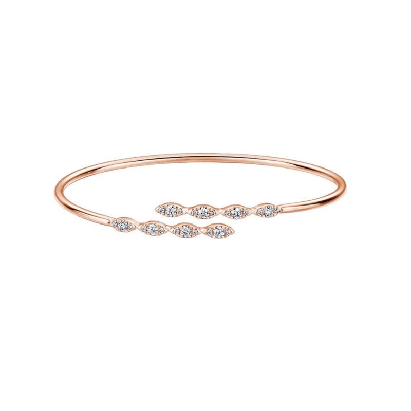 Hearts On Fire Jewelry - Aerial Marquise Flexi 18K Rose Gold Bangle | Manfredi Jewels