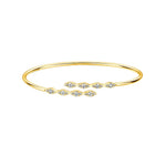 Hearts On Fire Jewelry - Aerial Marquise Flexi 18K Yellow Gold Bangle | Manfredi Jewels