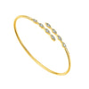 Hearts On Fire Jewelry - Aerial Marquise Flexi 18K Yellow Gold Bangle | Manfredi Jewels