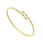 Hearts On Fire Jewelry - Aerial Marquise Flexi 18K Yellow Gold Bangle | Manfredi Jewels